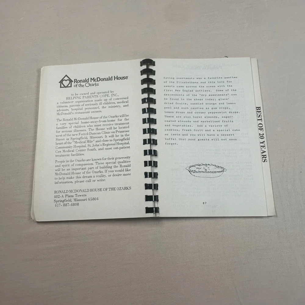 Vintage 1986 Symphony of Cooking 20th Annual Gourmet Day Spiral Cookbook Tabbed
